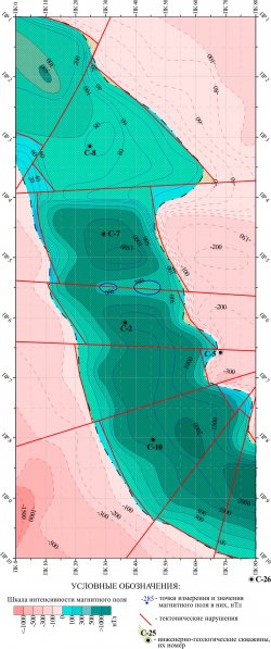 Карта изодинам магнитного поля - инженерные изыскания геофизика Карта изодинам магнитного поля - инженерные изыскания геофизика